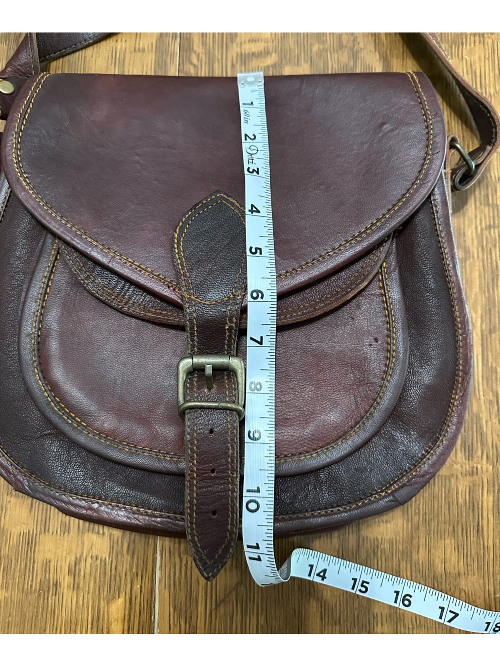 Leather handmade crossbody bag - Picture 8 of 8